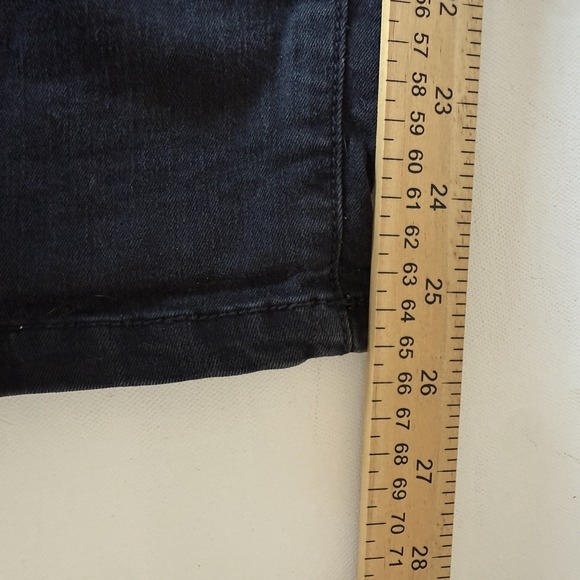 Free People Overalls Black Distressed Jeans Womens Sz 29‎ Front Pocket Straps - Picture 6 of 7